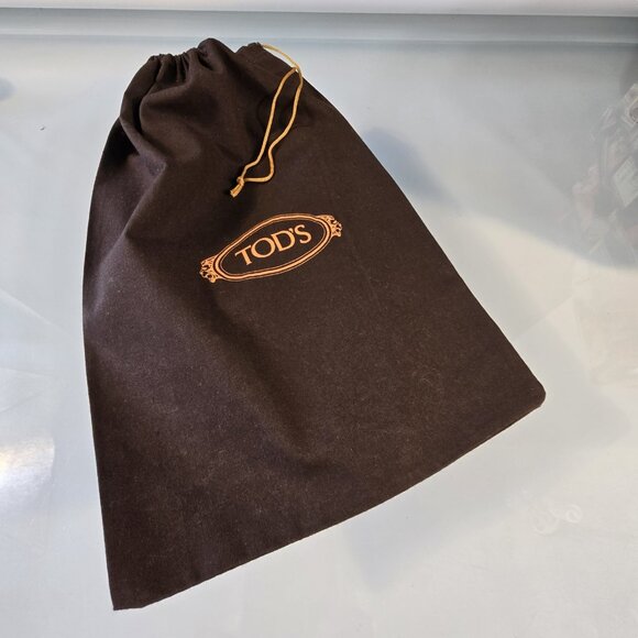 TOD'S Italy Brown Shoe Bag Drawstring Dust Cover Storage Pouch - Picture 5 of 5
